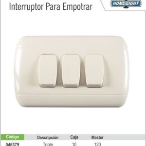 INTERRUPTOR TRIPLE (PARED)